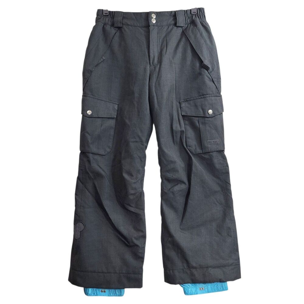 PAUL FRANK Pants Youth Large Black Cargo Skull Ski Snowboard Insulated Outdoor